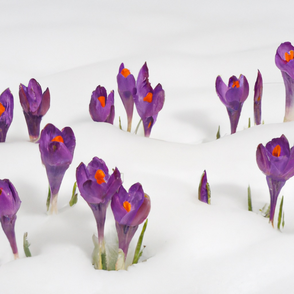 Crocuses in the Snow